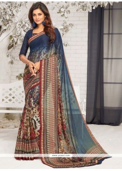 Print Work Multi Colour Printed Saree