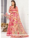 Print Work Faux Georgette Printed Saree