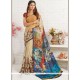 Faux Georgette Multi Colour Printed Saree