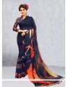 Faux Georgette Print Work Printed Saree