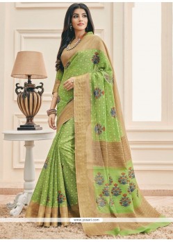 Cotton Green Casual Saree