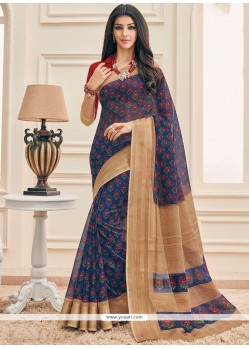 Navy Blue Casual Saree