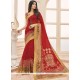 Print Cotton Casual Saree In Red