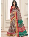 Print Work Multi Colour Casual Saree