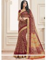 Maroon Casual Saree