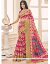 Multi Colour Print Work Casual Saree