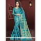 Art Silk Blue Designer Traditional Saree