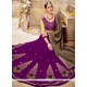 Purple Designer Half N Half Saree