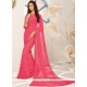 Print Work Pink Printed Saree