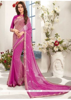 Faux Georgette Printed Saree