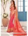 Faux Georgette Print Work Printed Saree