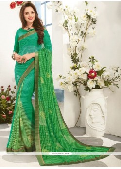 Print Work Faux Georgette Printed Saree