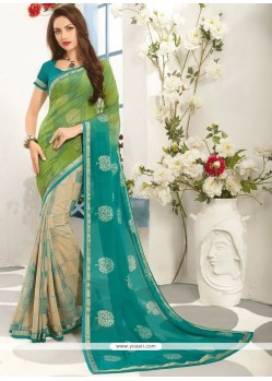 Faux Georgette Print Work Printed Saree