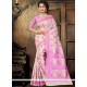 Pink Cotton Designer Saree