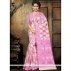 Pink Thread Work Classic Designer Saree