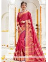 Cotton Hot Pink Traditional Designer Saree