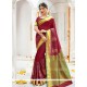 Embroidered Work Cotton Silk Traditional Saree