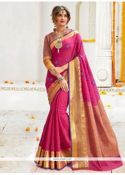 Cotton Silk Rani Traditional Saree