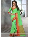 Cotton Green Saree