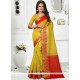 Mustard Thread Work Saree