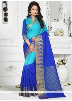 Cotton Blue Classic Saree