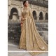 Beige Georgette Designer Saree