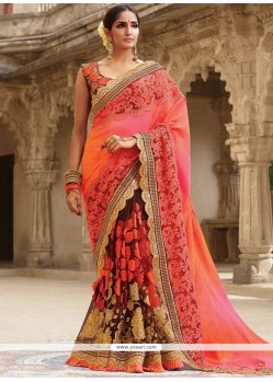 Lace Work Georgette Designer Saree