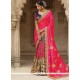 Grey And Pink Designer Saree