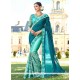 Net Embroidered Work Designer Half N Half Saree