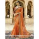 Art Silk Orange Designer Saree