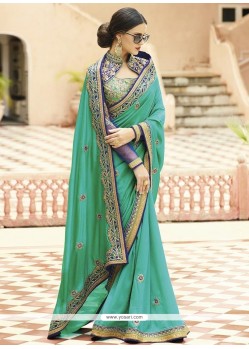 Sea Green Classic Saree