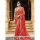 Orange And Red Shaded Saree