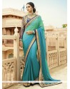 Fancy Fabric Blue Shaded Saree