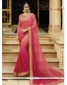 Fancy Fabric Pink Shaded Saree