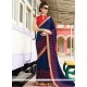 Georgette Aqua Blue Designer Saree