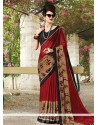 Faux Chiffon Embroidered Work Designer Saree