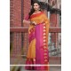 Mustard Woven Work Art Silk Traditional Designer Saree