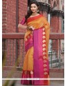 Mustard Woven Work Art Silk Traditional Designer Saree