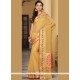 Art Silk Beige Woven Work Designer Traditional Saree