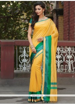 Art Silk Yellow Designer Traditional Saree