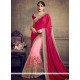 Pink And Rani Half N Half Saree