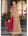 Net Patch Border Work Half N Half Saree