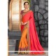 Embroidered Work Art Silk Half N Half Designer Saree