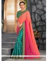 Embroidered Work Half N Half Saree