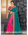 Lace Work Designer Half N Half Saree