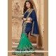 Art Silk Blue And Green Designer Saree