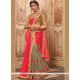 Art Silk Peach Designer Saree