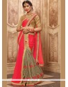 Art Silk Peach Designer Saree