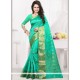 Sea Green Banarasi Silk Traditional Designer Saree