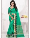 Sea Green Woven Work Designer Traditional Saree